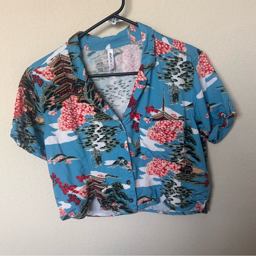 Cropped button up shirt